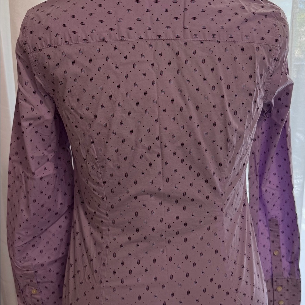 Tommy Hilfiger Lavender Patterned Button Down Shi… - image 2